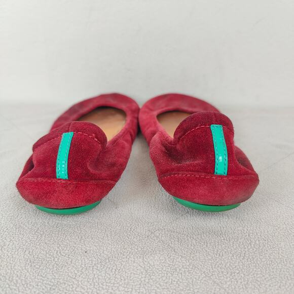 Tieks Flats Womens 8 Rouge Dark Red Suede‎ Leather Ballet Slip On Shoes - Picture 5 of 8